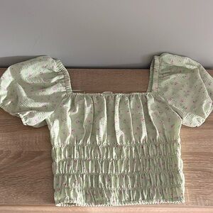 Puff Sleeve Crop Top